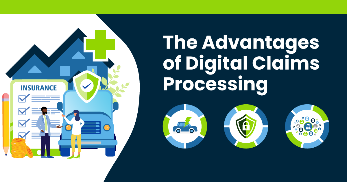 The Advantages of Digital Claims Processing Illustration
