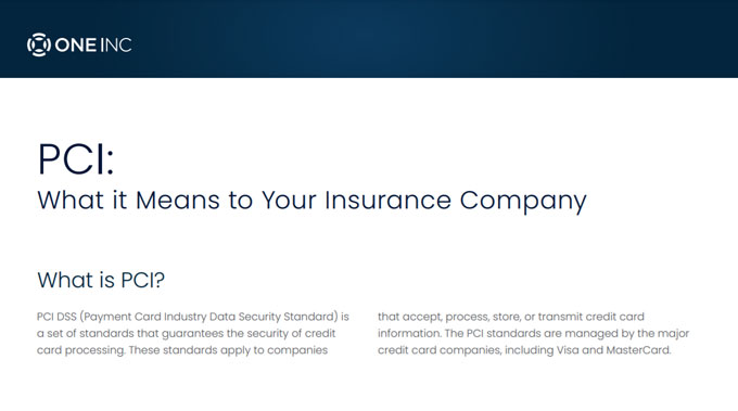 PCI: What it Means to Your Insurance Company Illustration