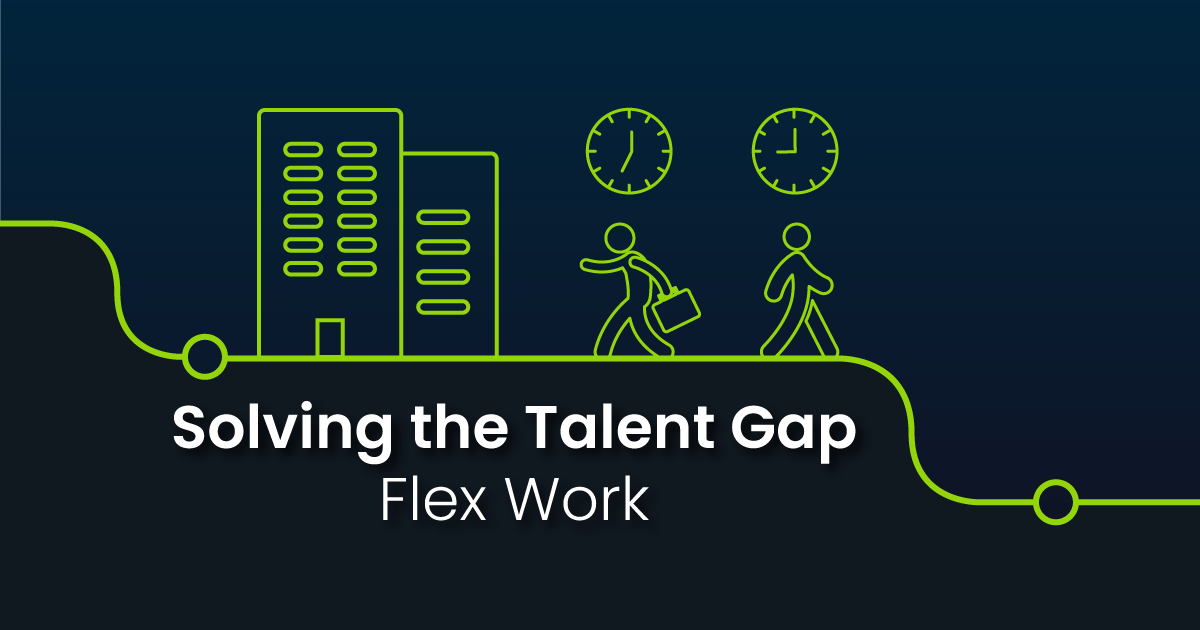 How Flex Work Helps Insurance Companies Solve the Talent Shortage Illustration